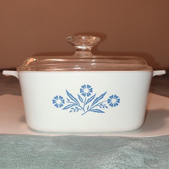 Blue Cornflower Corningware with Lid A 1 1/2 B 1.5 Quart Qt Collectible Vintage - Picture 1 of 11